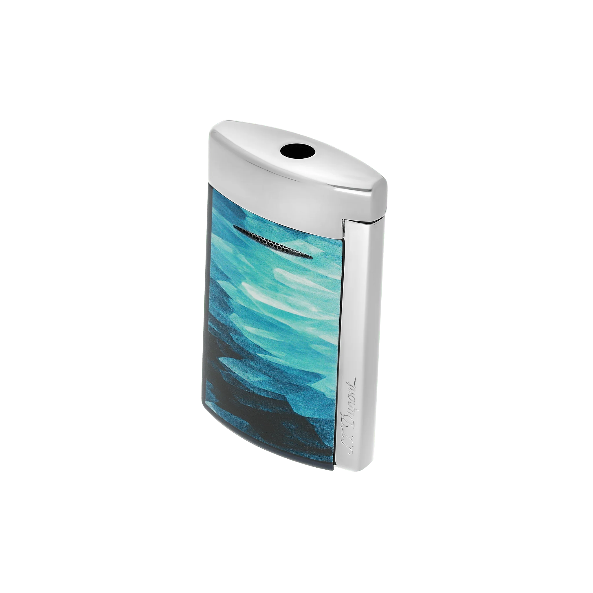 S.T. Dupont Minijet Géode Blue Lacquered Lighter/Briquet 010835
