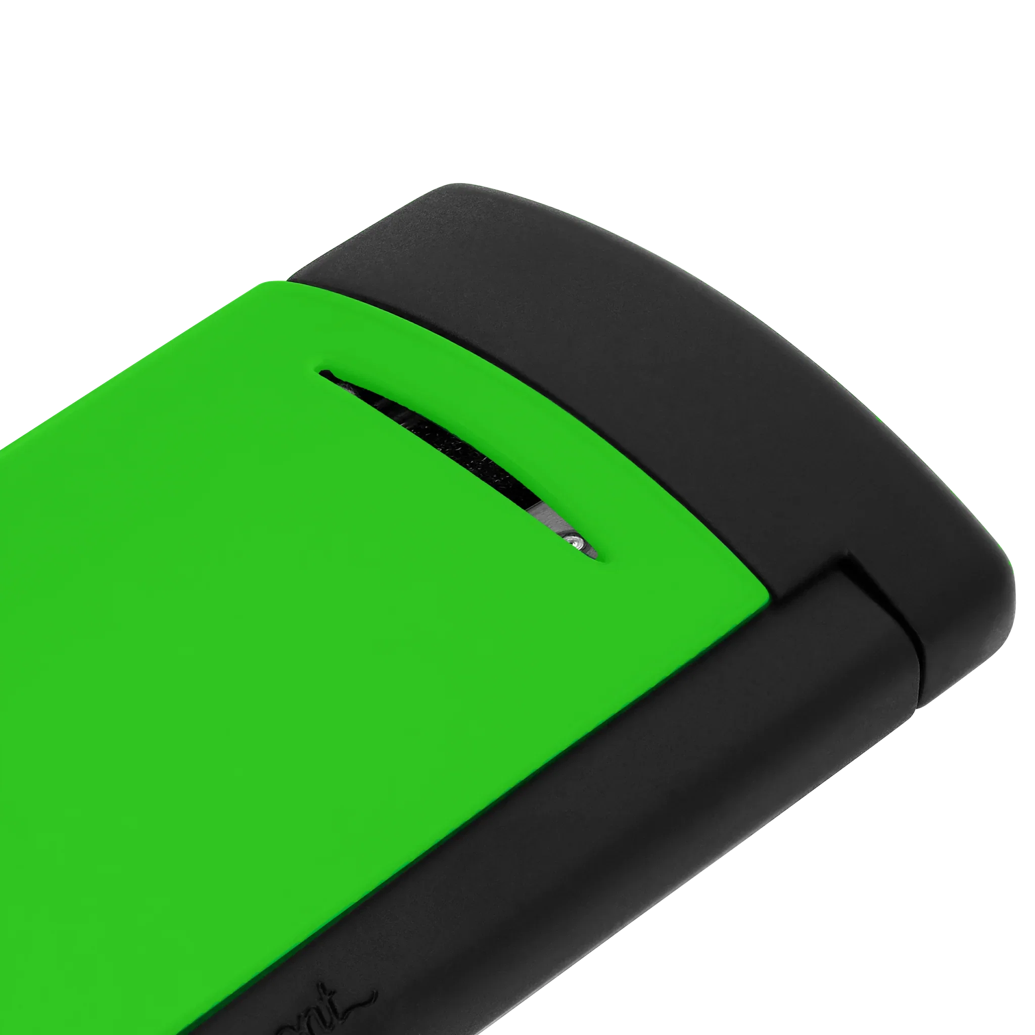 S.T. DUPONT Minijet Lacquer Neon Green Lighter/Briquet 010872
