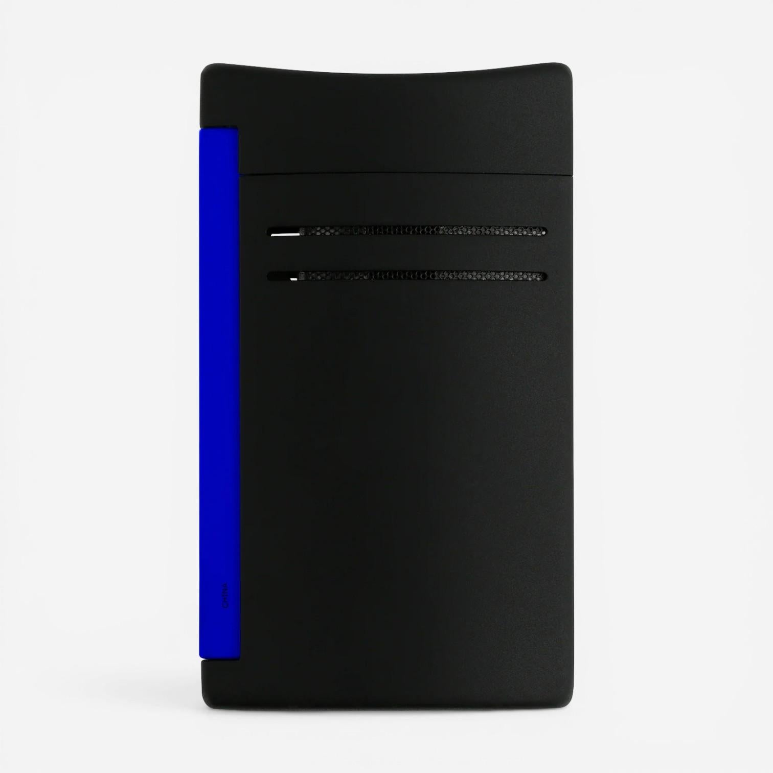 S.T. Dupont Maxijet Fluo Matte Black & Neon Blue Lighter 020171