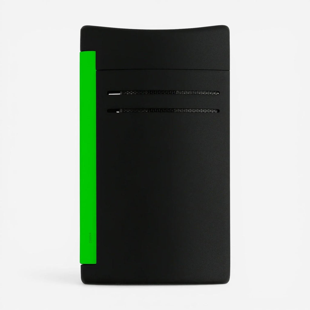 S.T. Dupont Maxijet Fluo Matte Black & Neon Green Lighter 020172