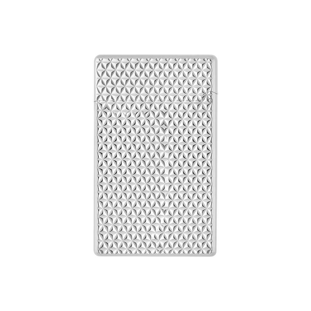 S.T. DUPONT INITIAL DIAMOND HEAD SILVER LIGHTER/BRIQUET 020820