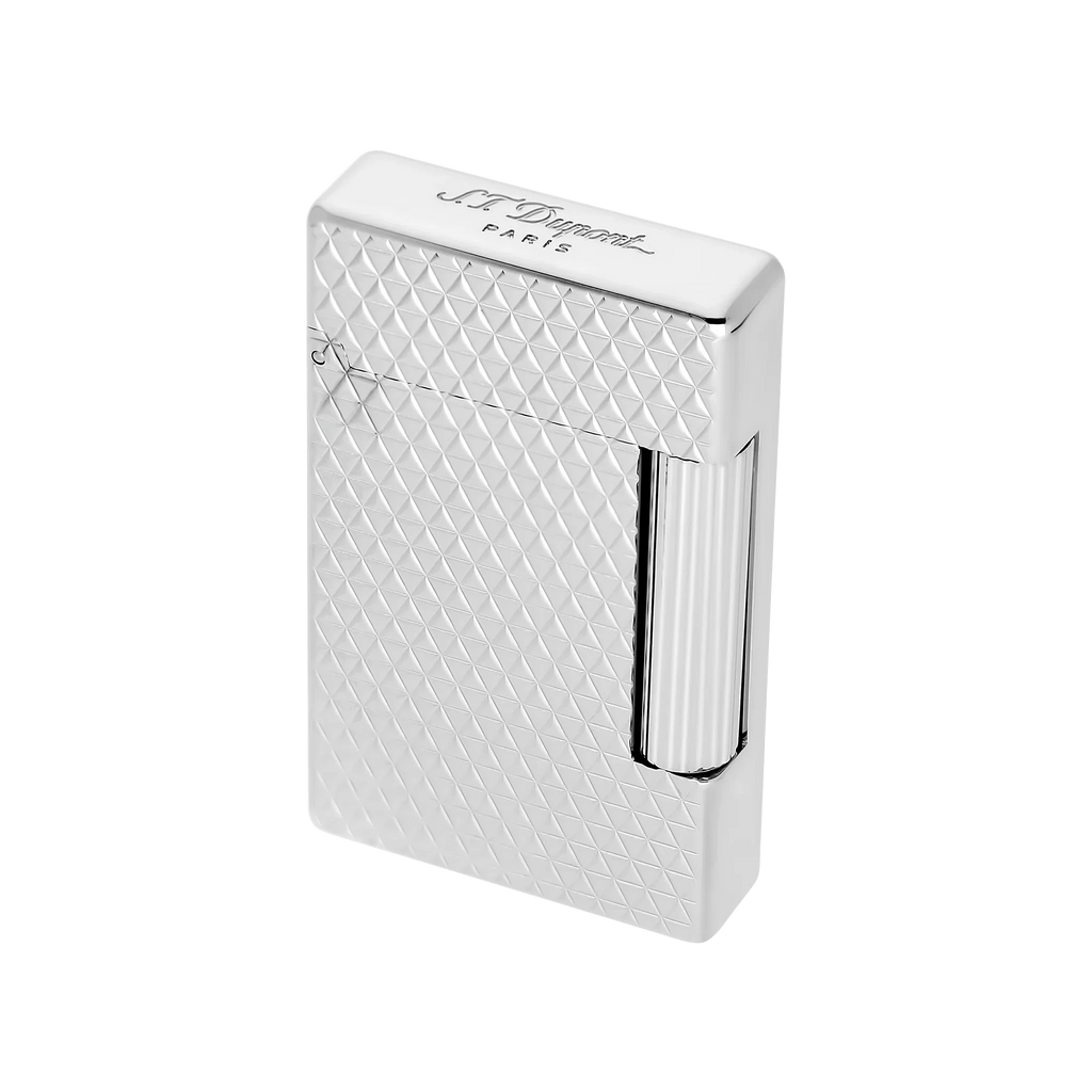 S.T. DUPONT INITIAL DIAMOND HEAD SILVER LIGHTER/BRIQUET 020820