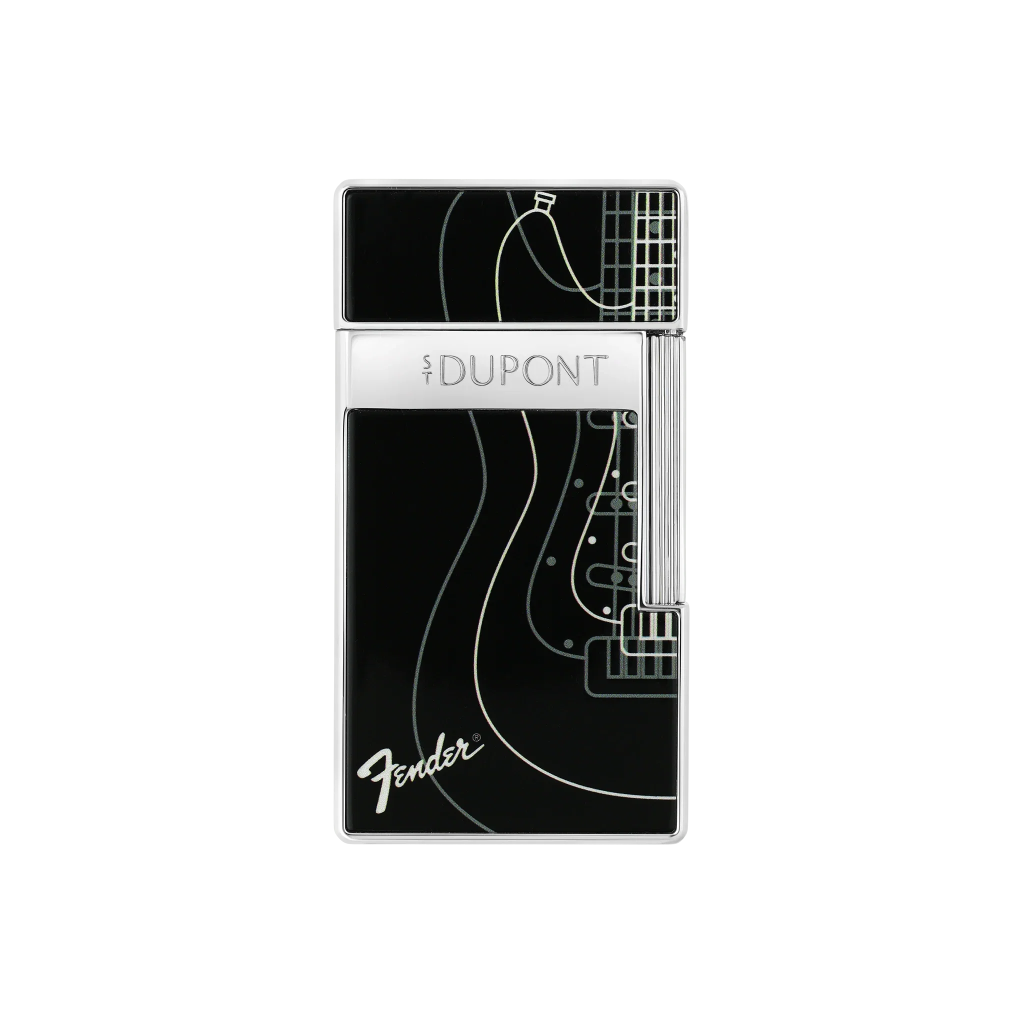 S.T. DUPONT Fender Biggy Black Lacquered Lighter/Briquet 025025