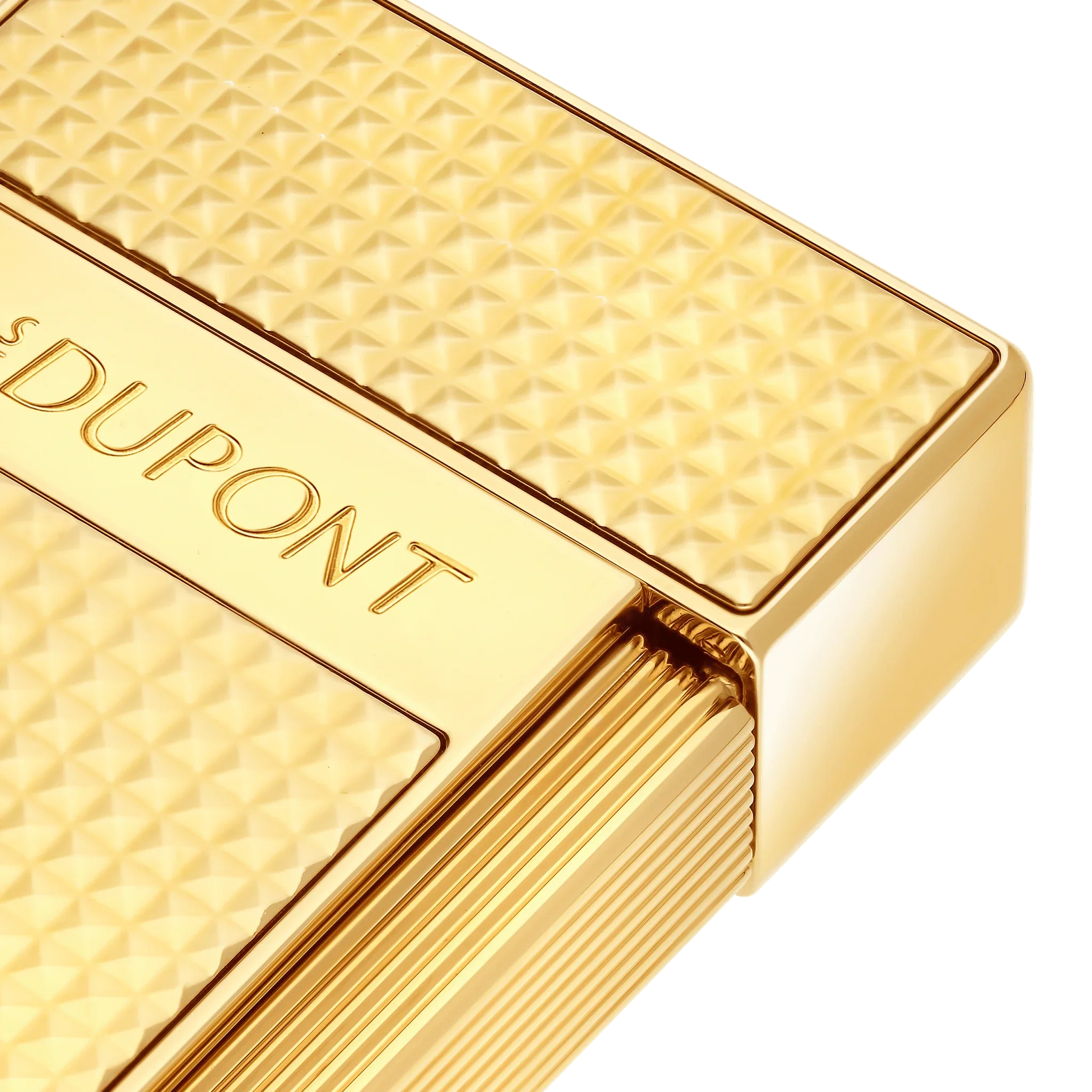 S.T. DUPONT Biggy Diamond Head Gold Lighter/Briquet 025209