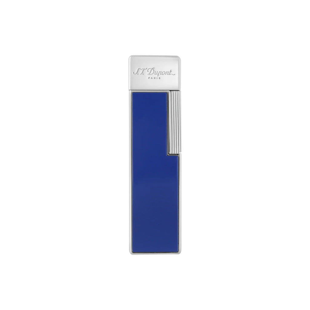 S.T. DUPONT Twiggy Chrome Indigo Blue Lighter/Briquet 030005