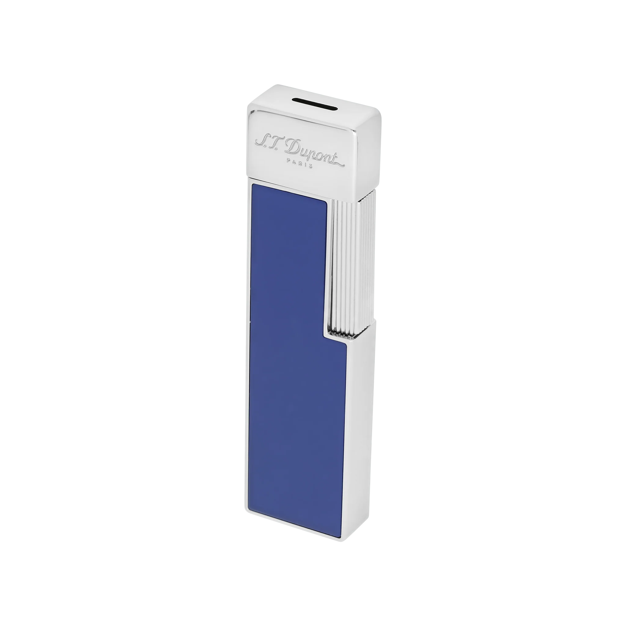 S.T. DUPONT Twiggy Chrome Indigo Blue Lighter/Briquet 030005