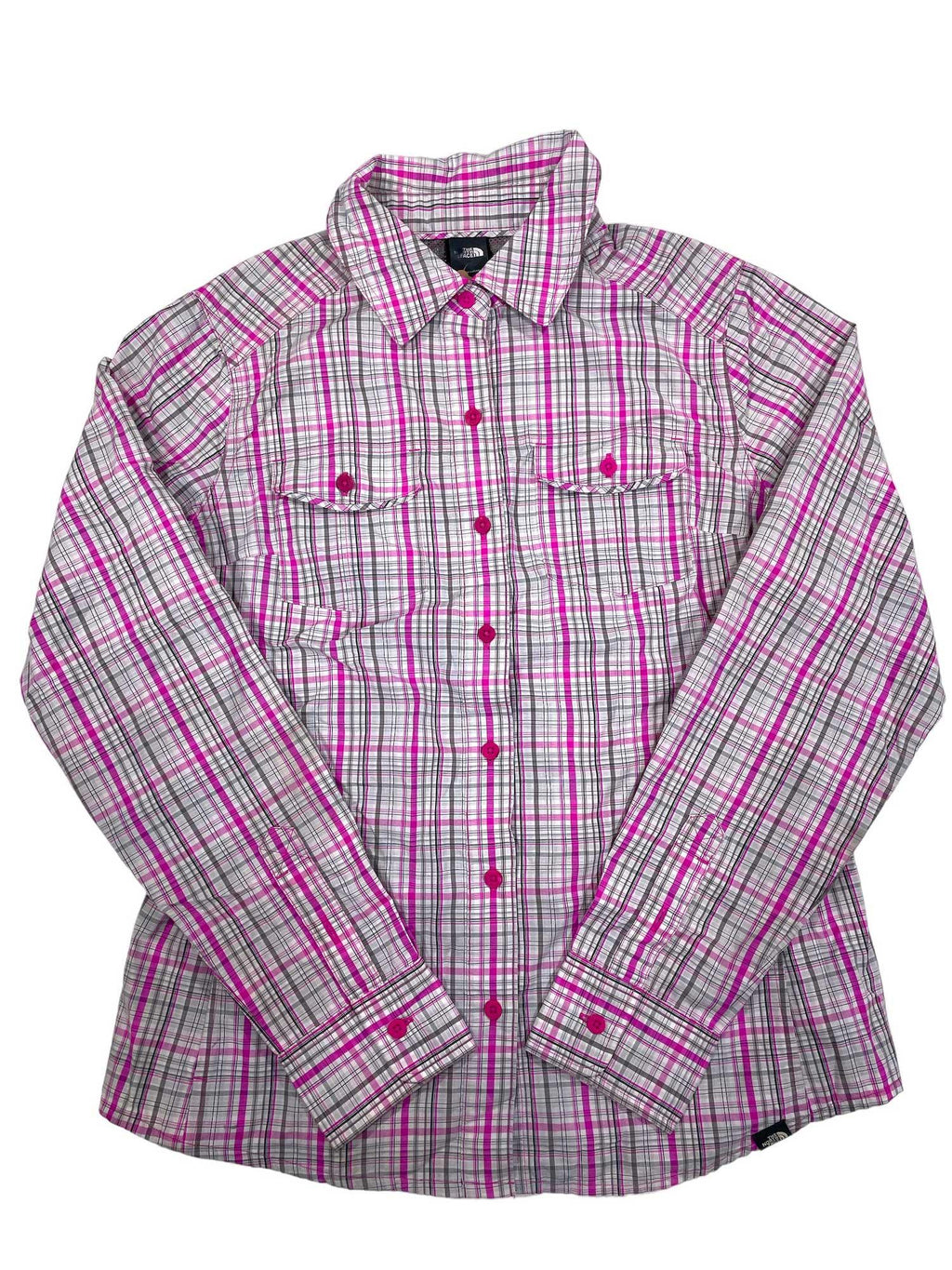 Womens Plaid Button Up Long Sleeve Shirt