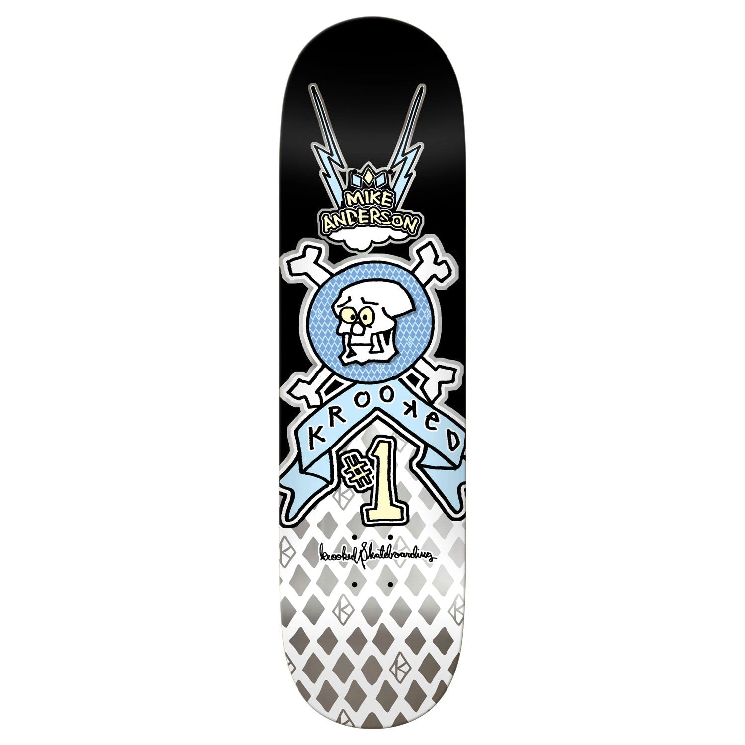 Krooked Skateboard Deck Manderson Redux 8.38" x 32"