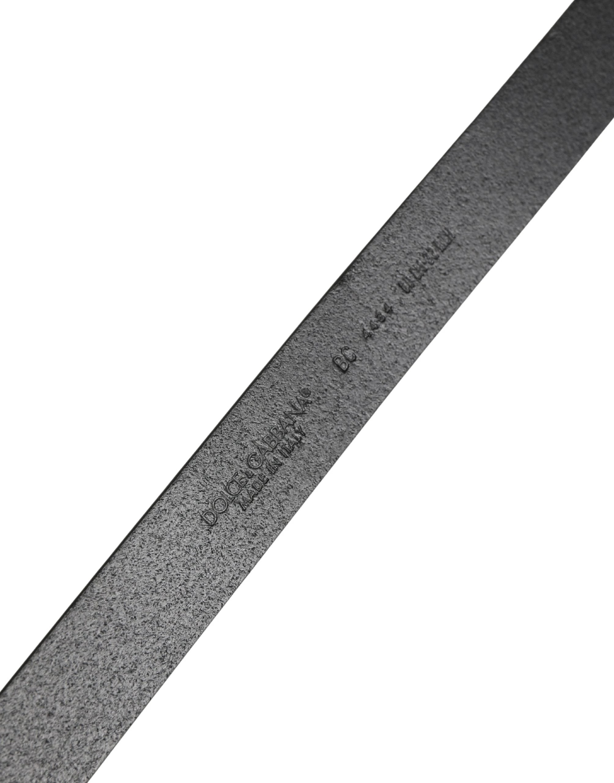 Dolce & Gabbana Men Black Classic Leather Metal Buckle Belt