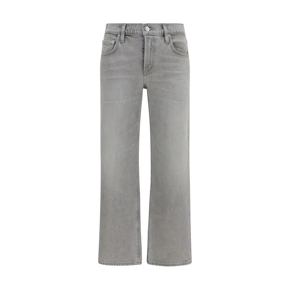 Citizens of Humanity Gray Cotton Straight-Leg Jeans