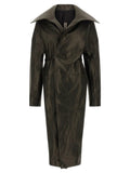 Rick Owens Black Lamb Leather Coat