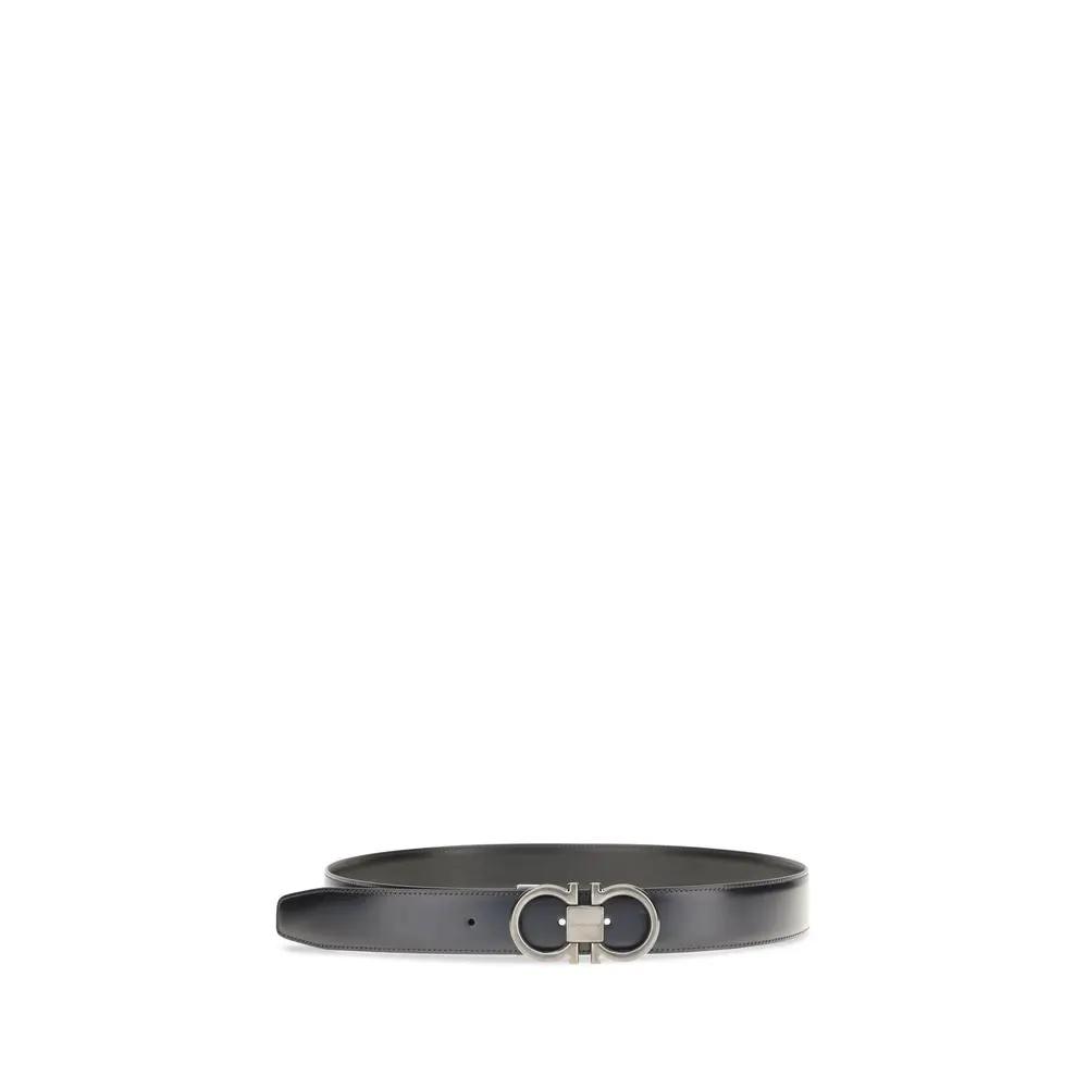 Ferragamo Blue Calf Leather Bos Taurus Regular Belt