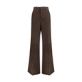 Rick Owens Brown Calf Leather Bos Taurus Casual Pants