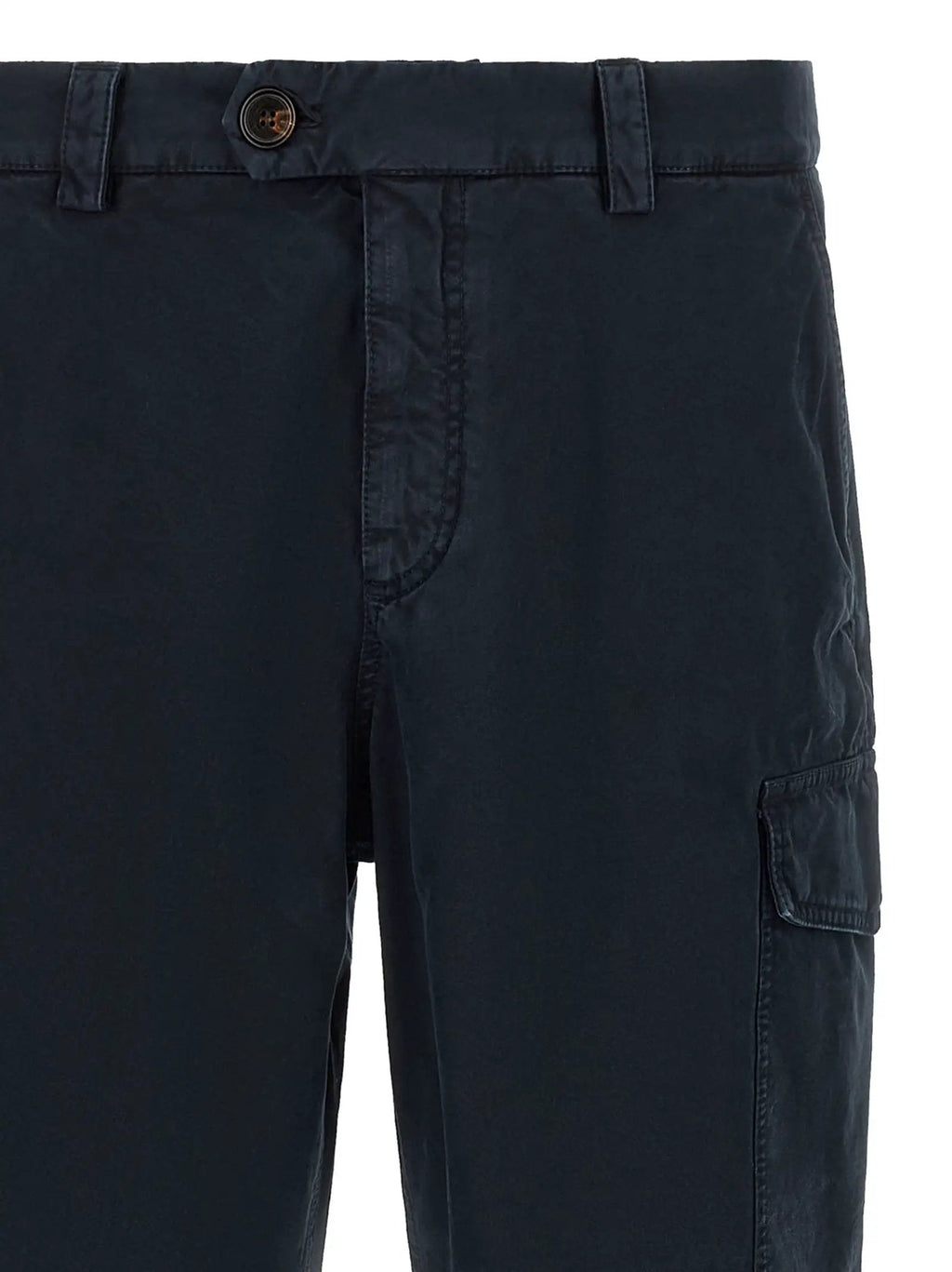 Brunello Cucinelli Blue Cotton Cargo Pants