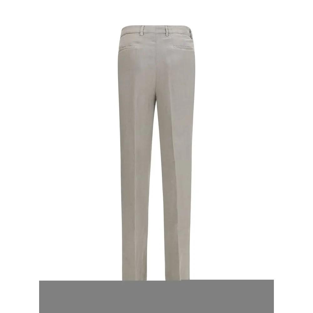 Brunello Cucinelli Gray Linen Casual Pants