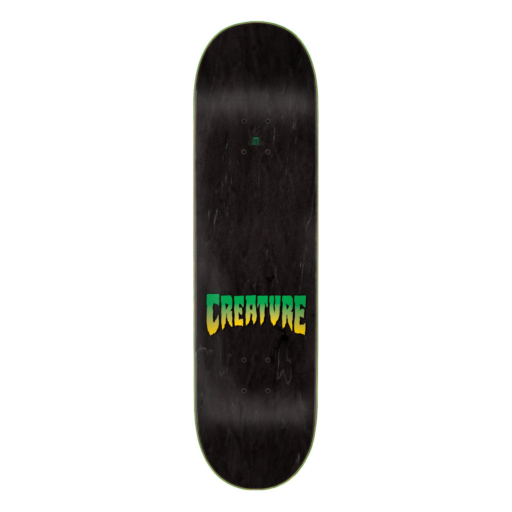 Creature Skateboard Deck Logo Green 7.25" x 29.9"