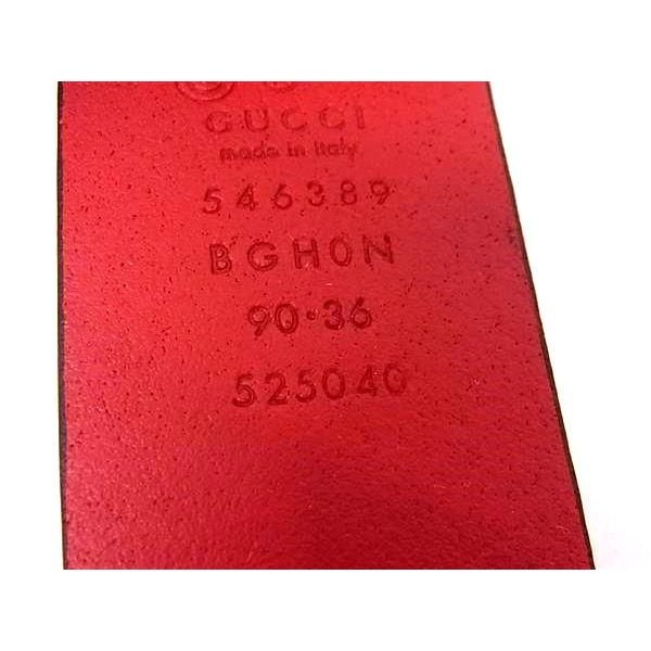 Gucci Interlocking Leather Silver Belt Red