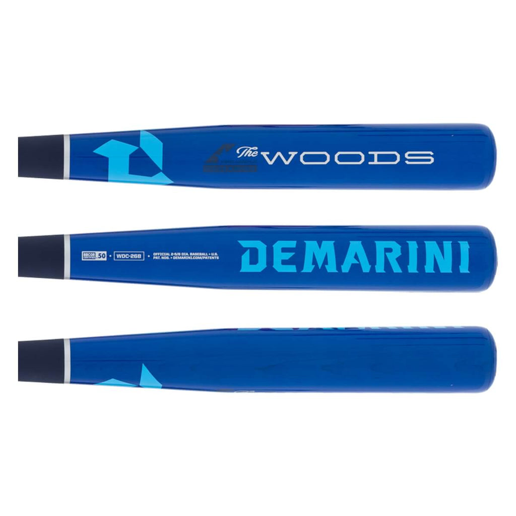 2026 DeMarini The Woods Blue BBCOR Composite Baseball Bat - (WBD2649010)