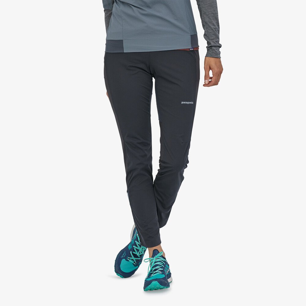 Patagonia Women's Wind Shield Pants Pantalone legging da donna in soft shell Nero Black