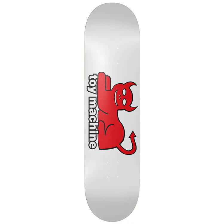 Toy Machine Skateboard Deck Devil Cat White 8.25" x 31.75"