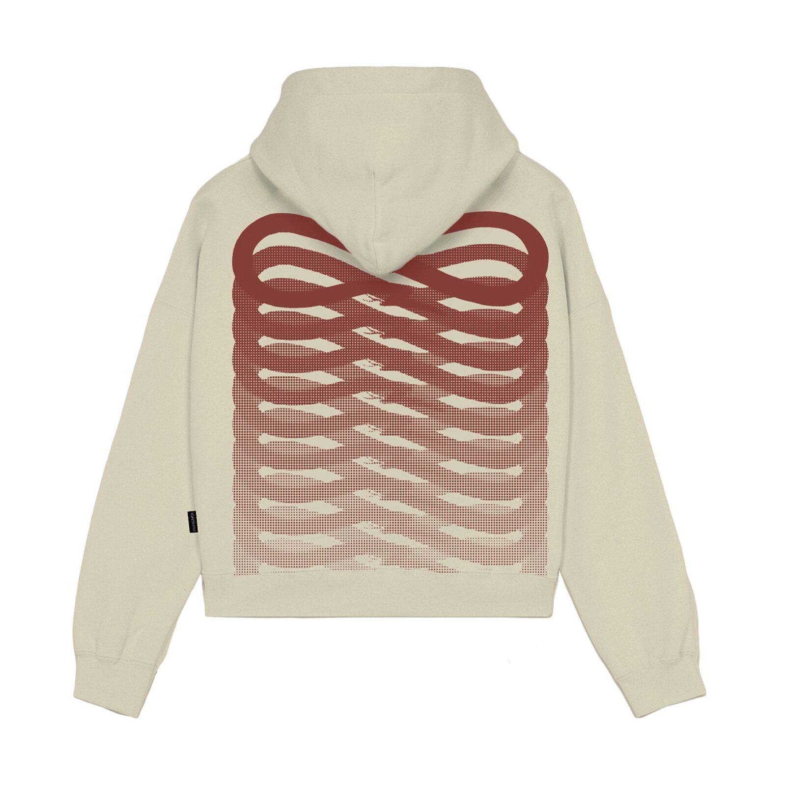 PROPAGANDA Ribs Woman Crop Hoodie art. 25FWPRFE566 col. Bone