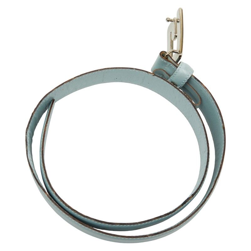 Gucci Belt Size 65 26 037 394 0959 Light Blue Leather