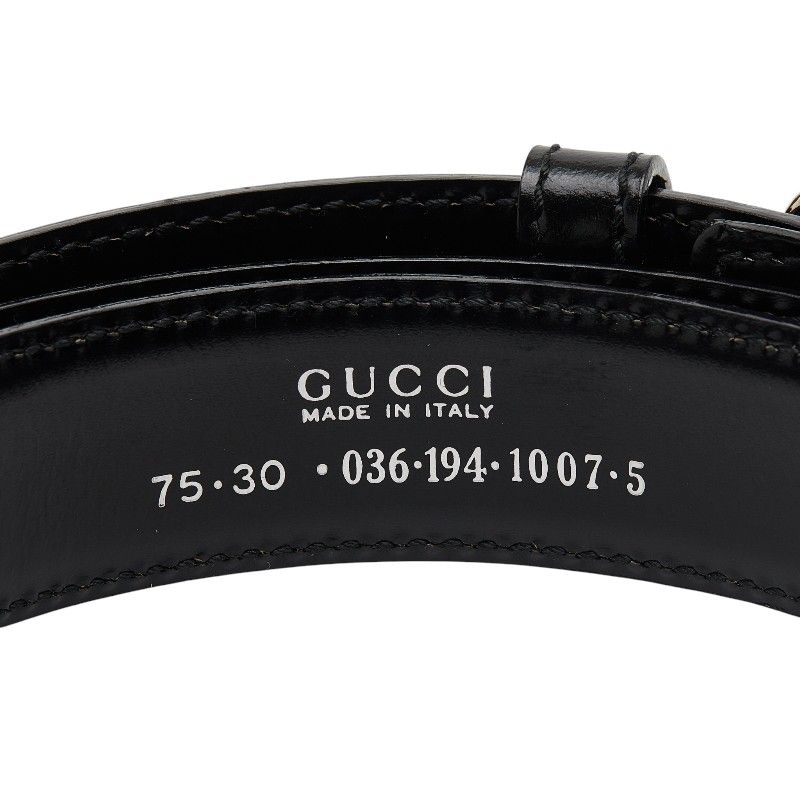 Gucci Belt Size 75 30 036 194 1007 5 Black Leather