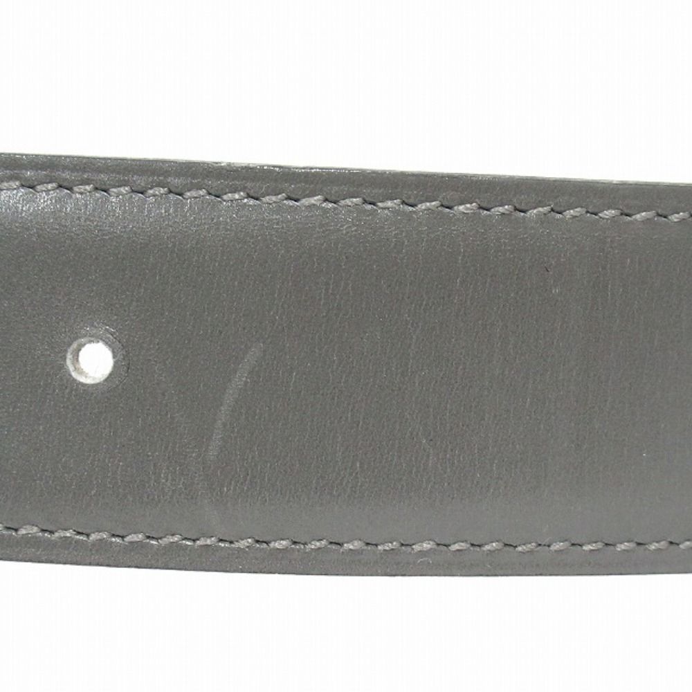 Hermes Buckle Reversible Belt Leather Constance Gold Vintage 70 Gray Black
