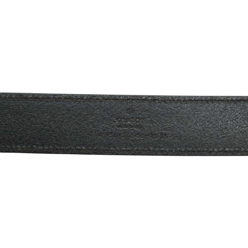 Gucci Logo Buckle Belt 90 36 Black Leather