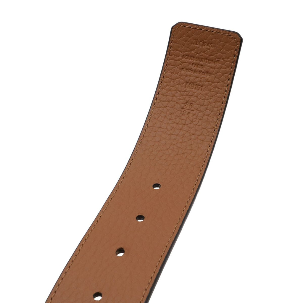 Louis Vuitton Ceinture LV Initial 40 mm Reversible Belt Taurillon Leather Black