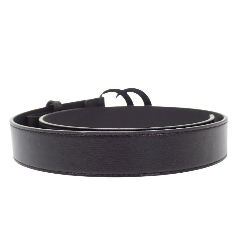 Gucci GG Marmont Slim Monochrome 75 Belt Leather Black