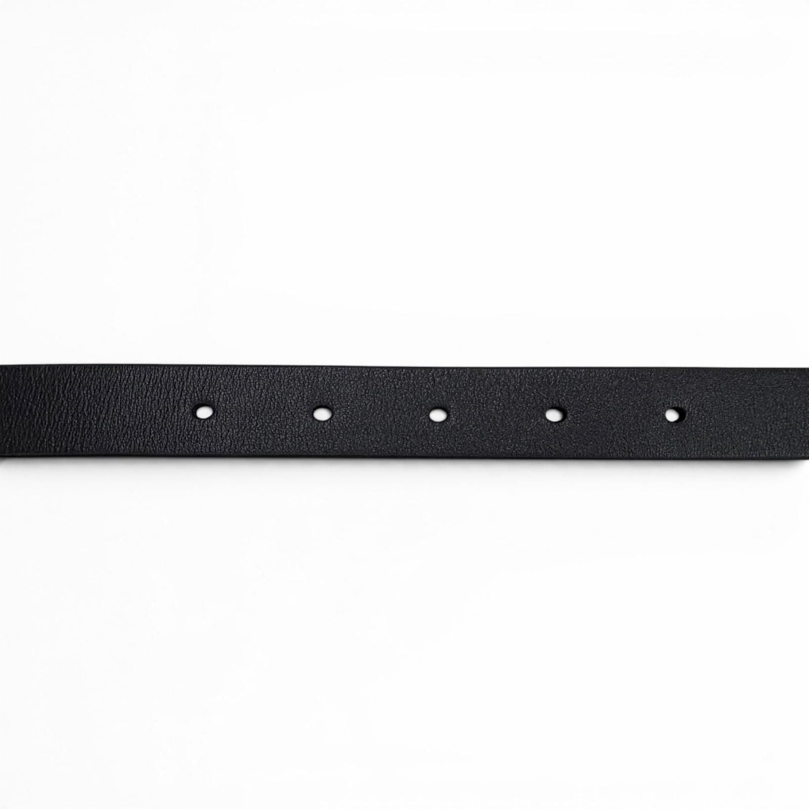 Dior Reversible CD Logo Buckle Leather Belt Black White Gold 85