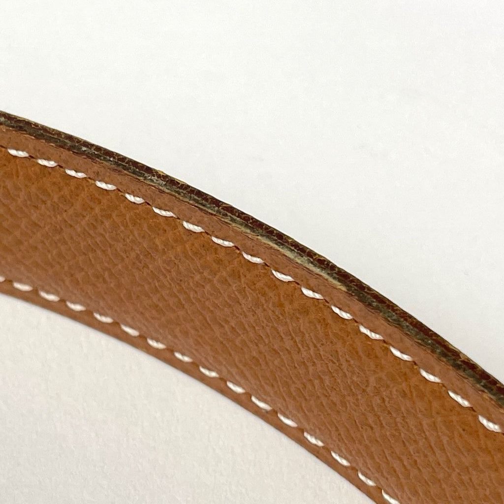 Hermes Constance Reversible Belt Leather Yellow Brown