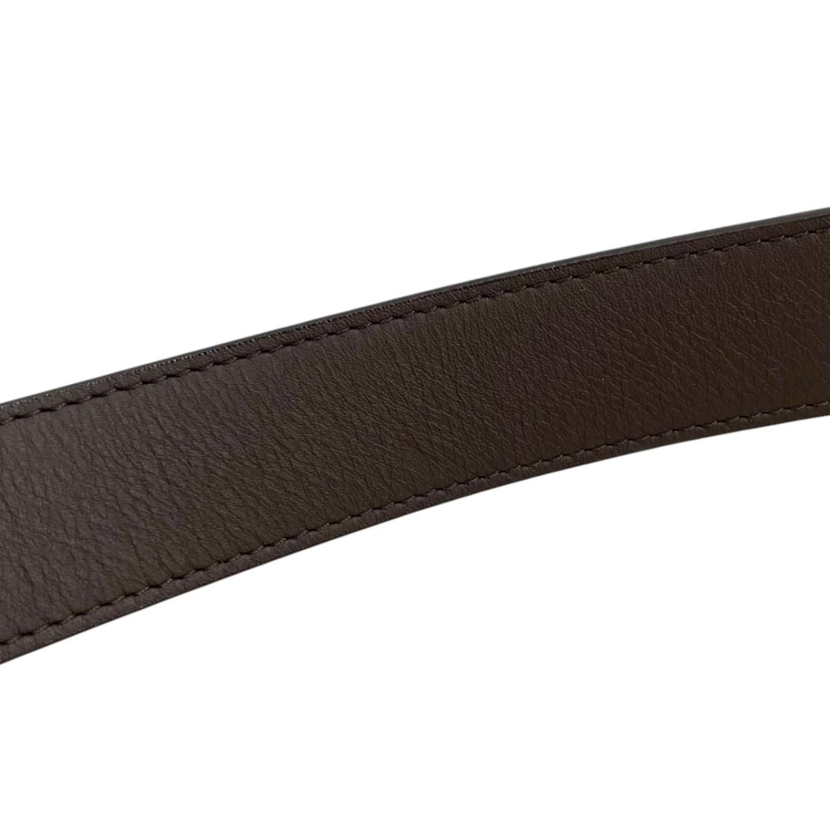 Louis Vuitton Belt Ceinture Carre Damier Ebene Logo Buckle Gold