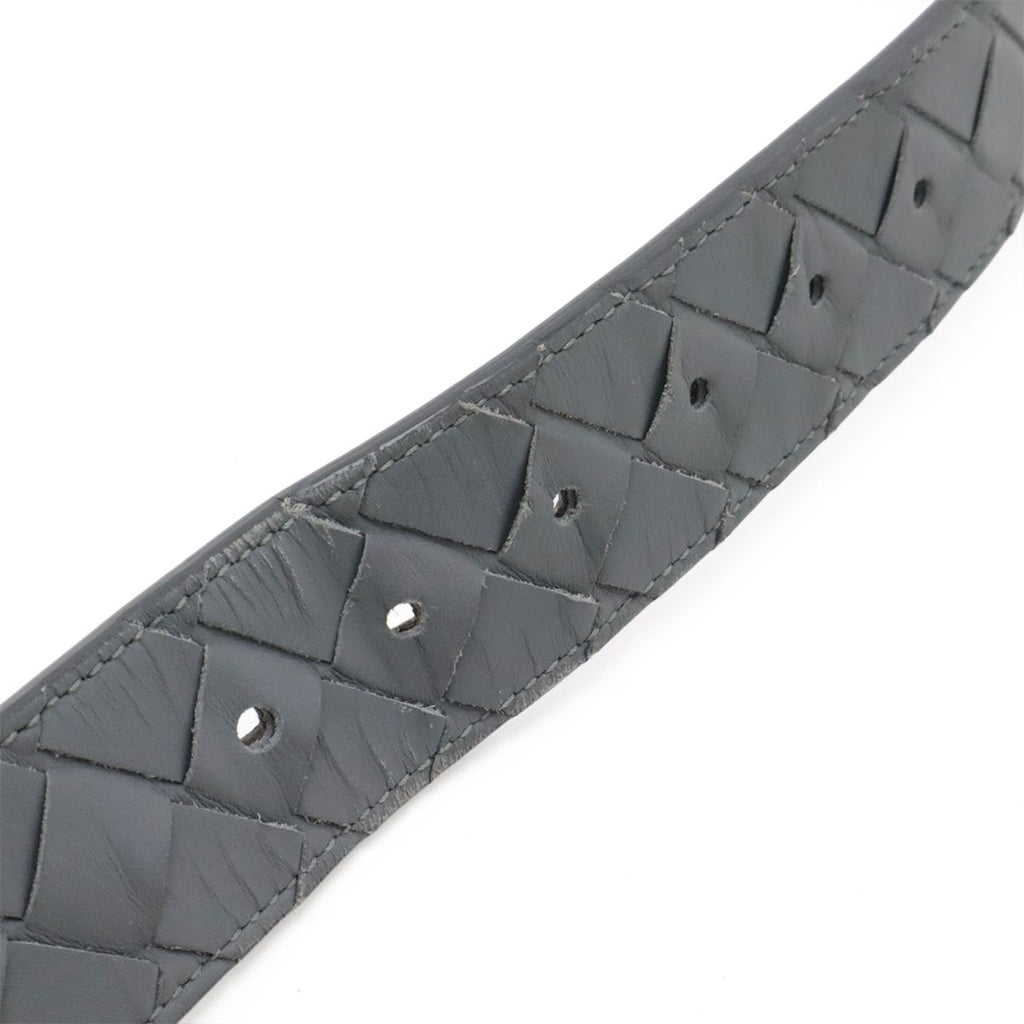 Bottega Veneta Intrecciato Belt Leather Gray
