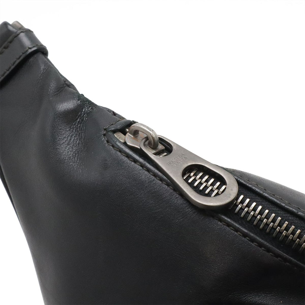 Bottega Veneta Intrecciato Belt Bag Waist Pouch Hip Leather Black