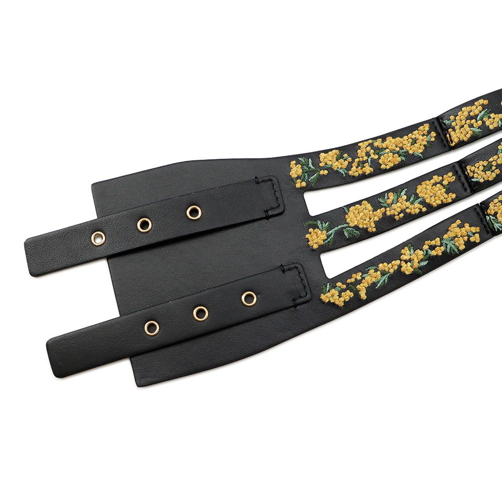 Dior Belt Leather Flower 70