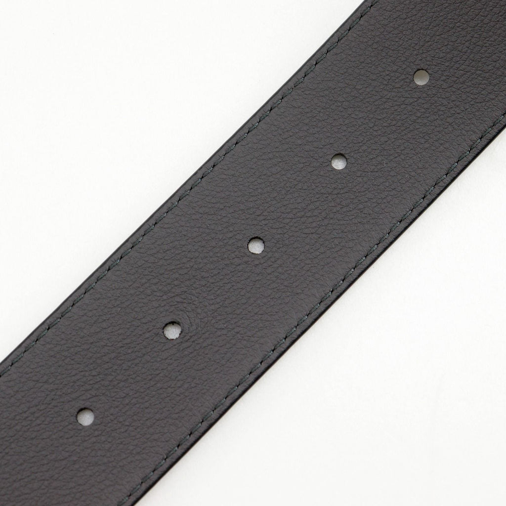 Louis Vuitton Belt LV Damier 40 Reversible Leather Gold Plated Black Gray