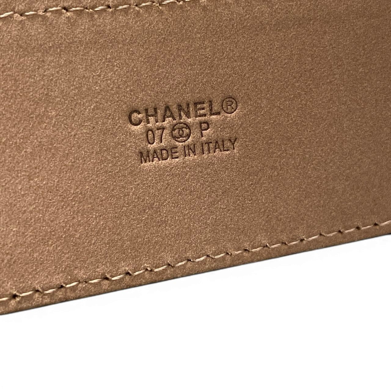 Chanel CC Logo Buckle Denim Leather Belt 36 90 Gray