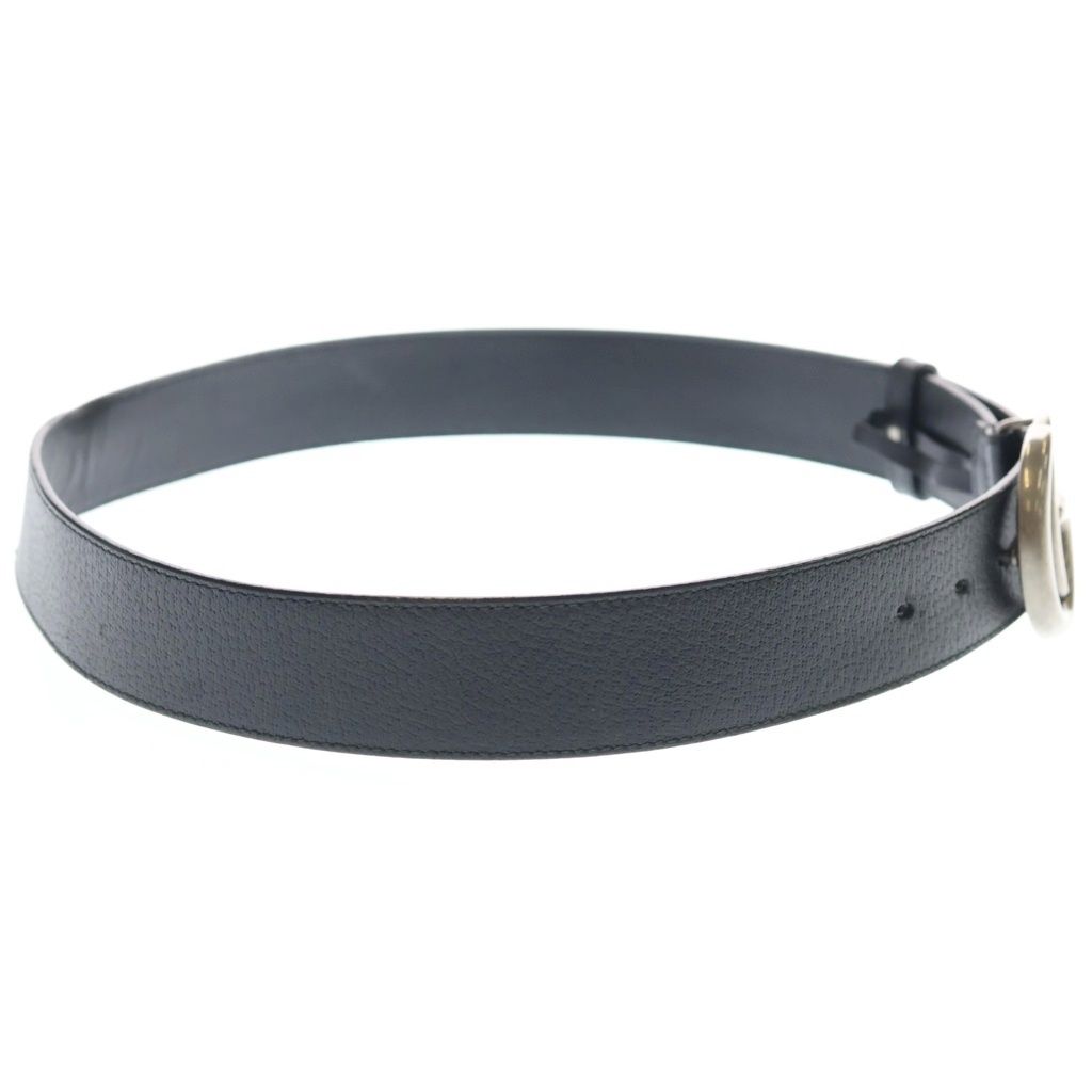 Gucci GG Marmont Leather Belt Black Silver