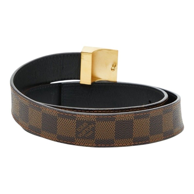 Louis Vuitton Damier Ceinture Classic Carre Belt 80 32 Brown Leather