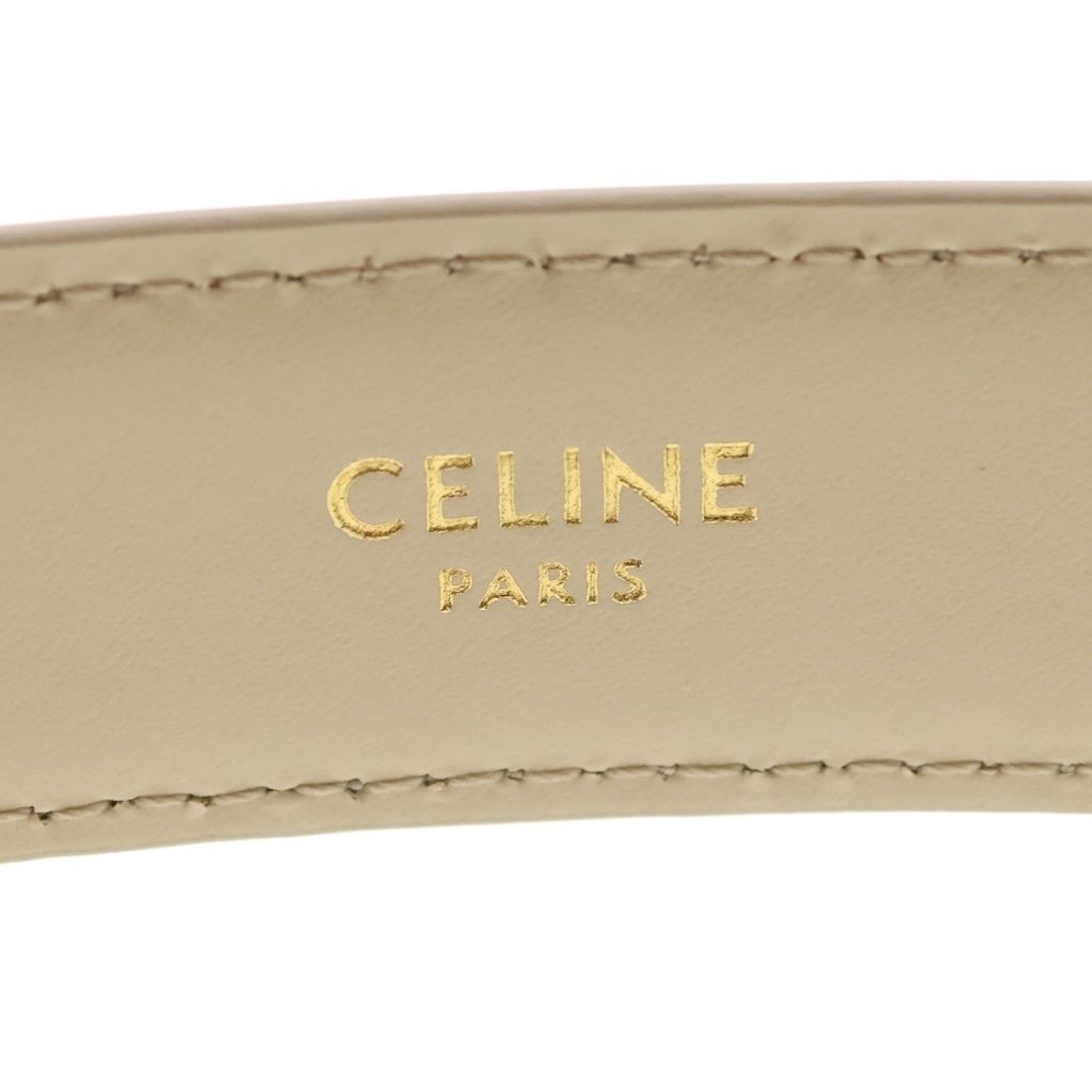 Celine Medium Triomphe Belt Leather Beige