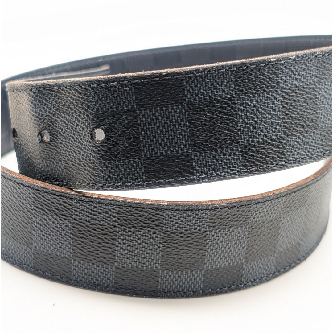 Louis Vuitton Ceinture Damier Print Graphite Infini Reversible Black Belt