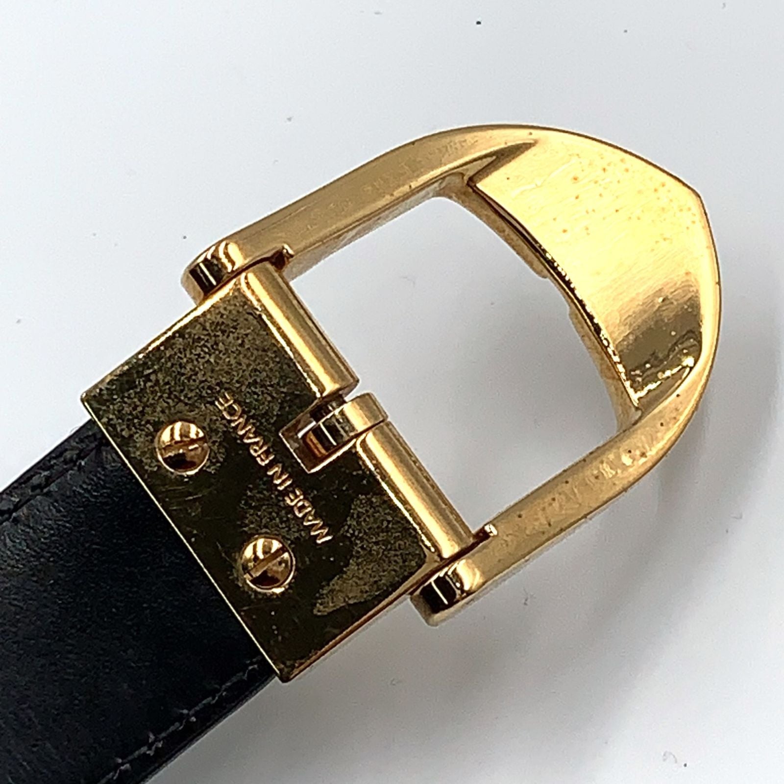 Louis Vuitton Ceinture Classic Epi Unknown Leather Black Belt Gold
