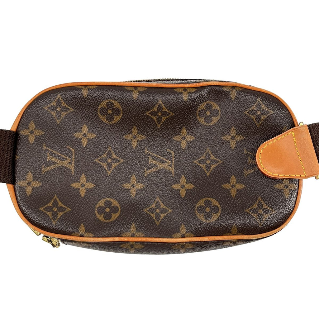 Louis Vuitton Pochette Gange Leather Monogram Belt Bag Brown