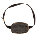 Louis Vuitton Pochette Gange Leather Monogram Belt Bag Brown