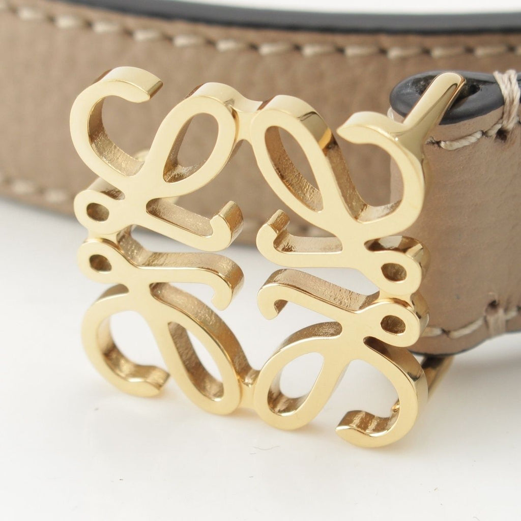 Loewe Anagram Buckle Belt Beige Gold 70