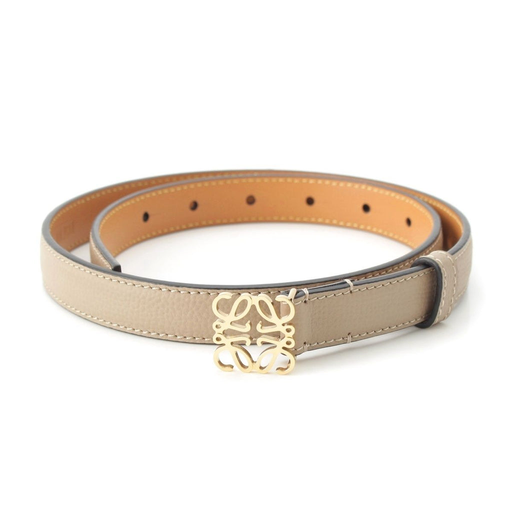 Loewe Anagram Buckle Belt Beige Gold 70