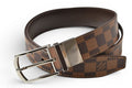 Louis Vuitton Belt Damier Reversible Leather Black Brown 90