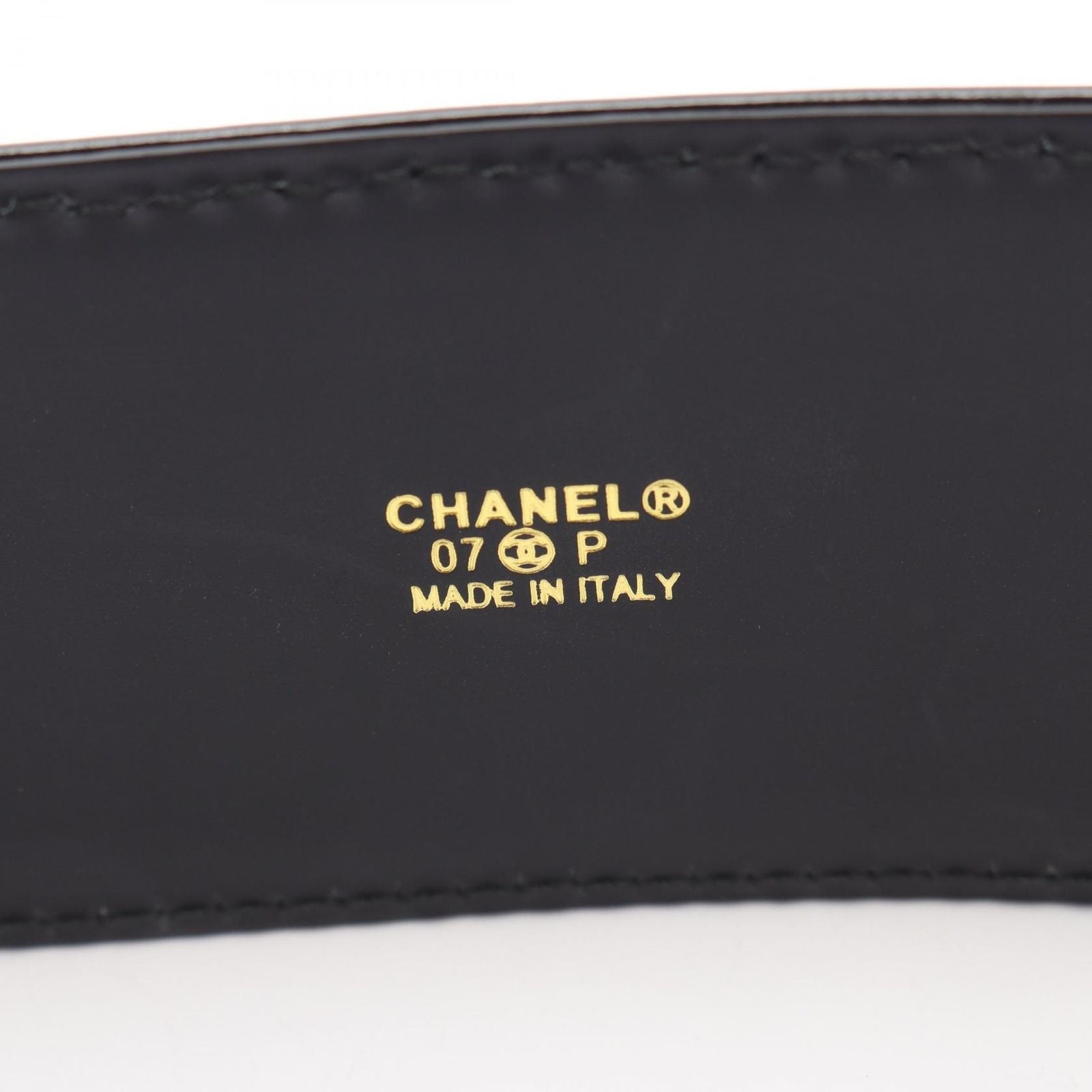 Chanel Belt CC Logo Patent Leather